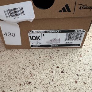 Adidas Grand Court Minnie Sneakers in White and Pink